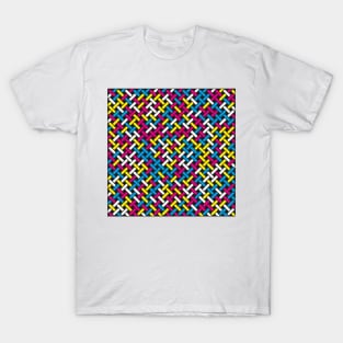 Weave Pattern (CMYK Colour) T-Shirt